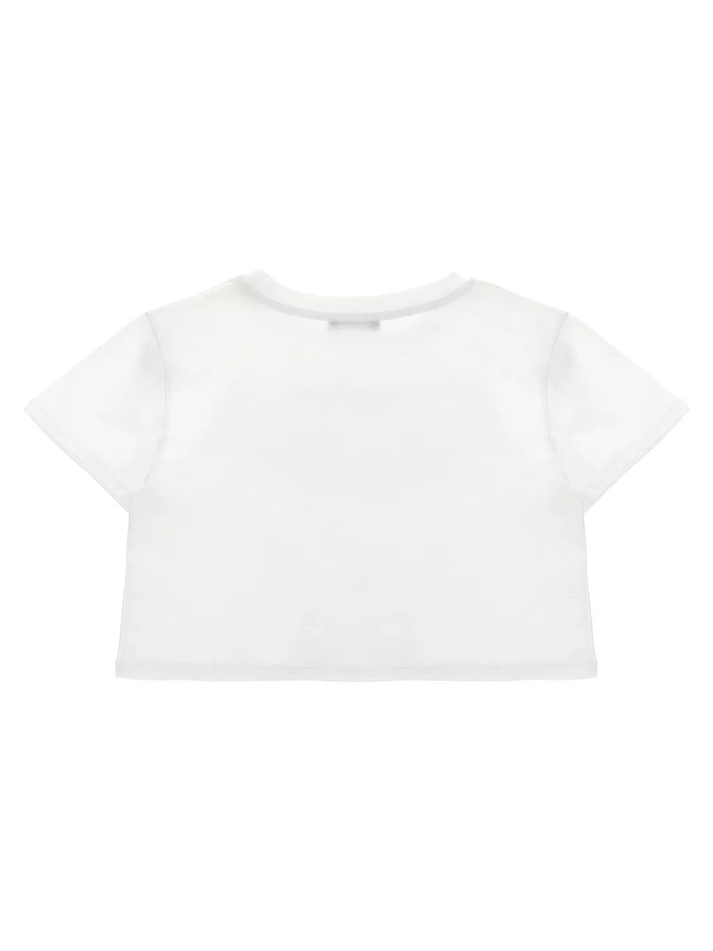Balmain Kids Logo Printed Cropped T-Shirt