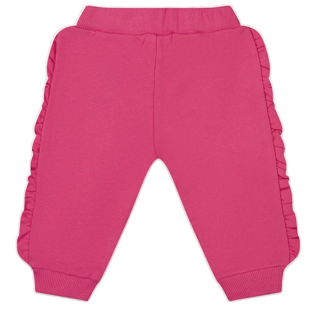 Balmain Kids Logo Printed Ruffled Track Pants