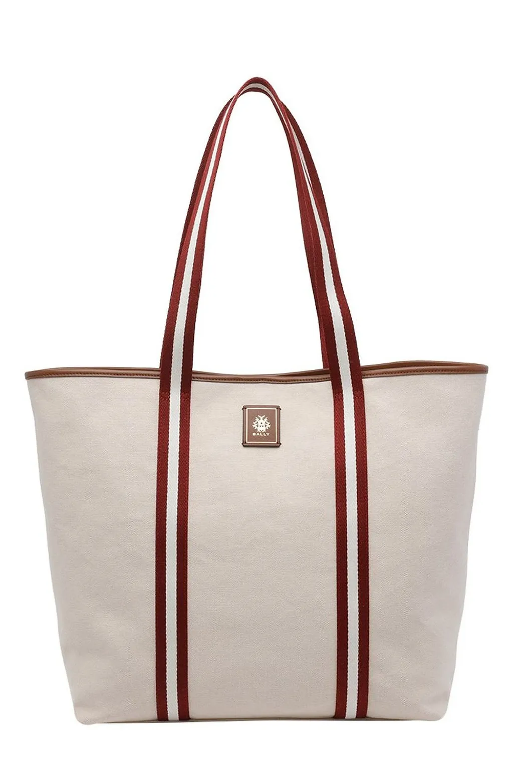 Bally Striped-Panel Top Handle Bag