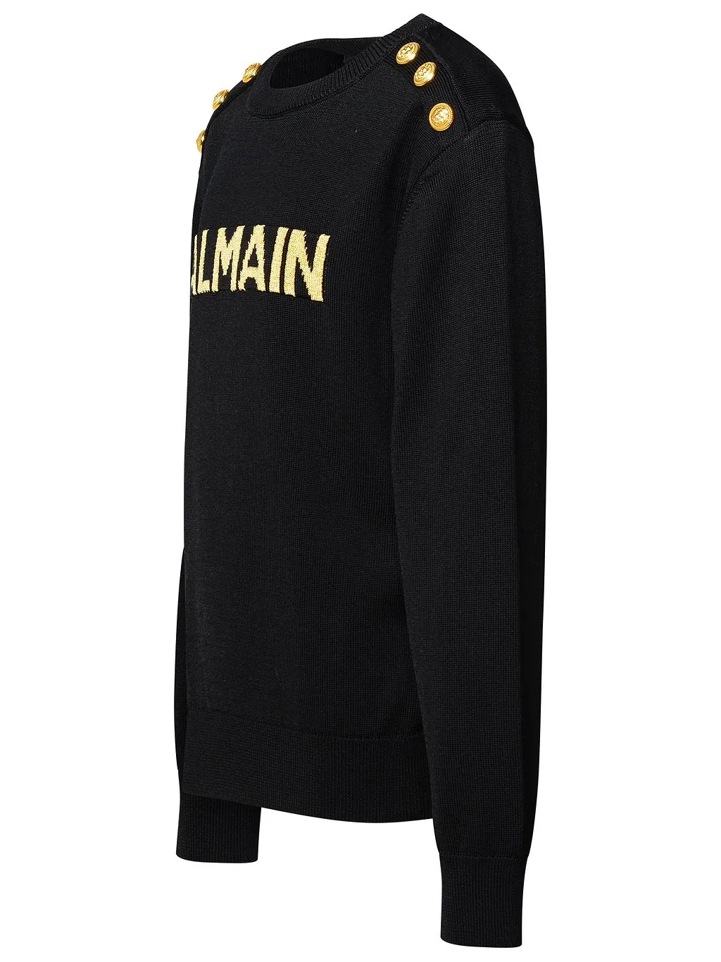 Balmain Kids Lurex Logo Knitted Jumper