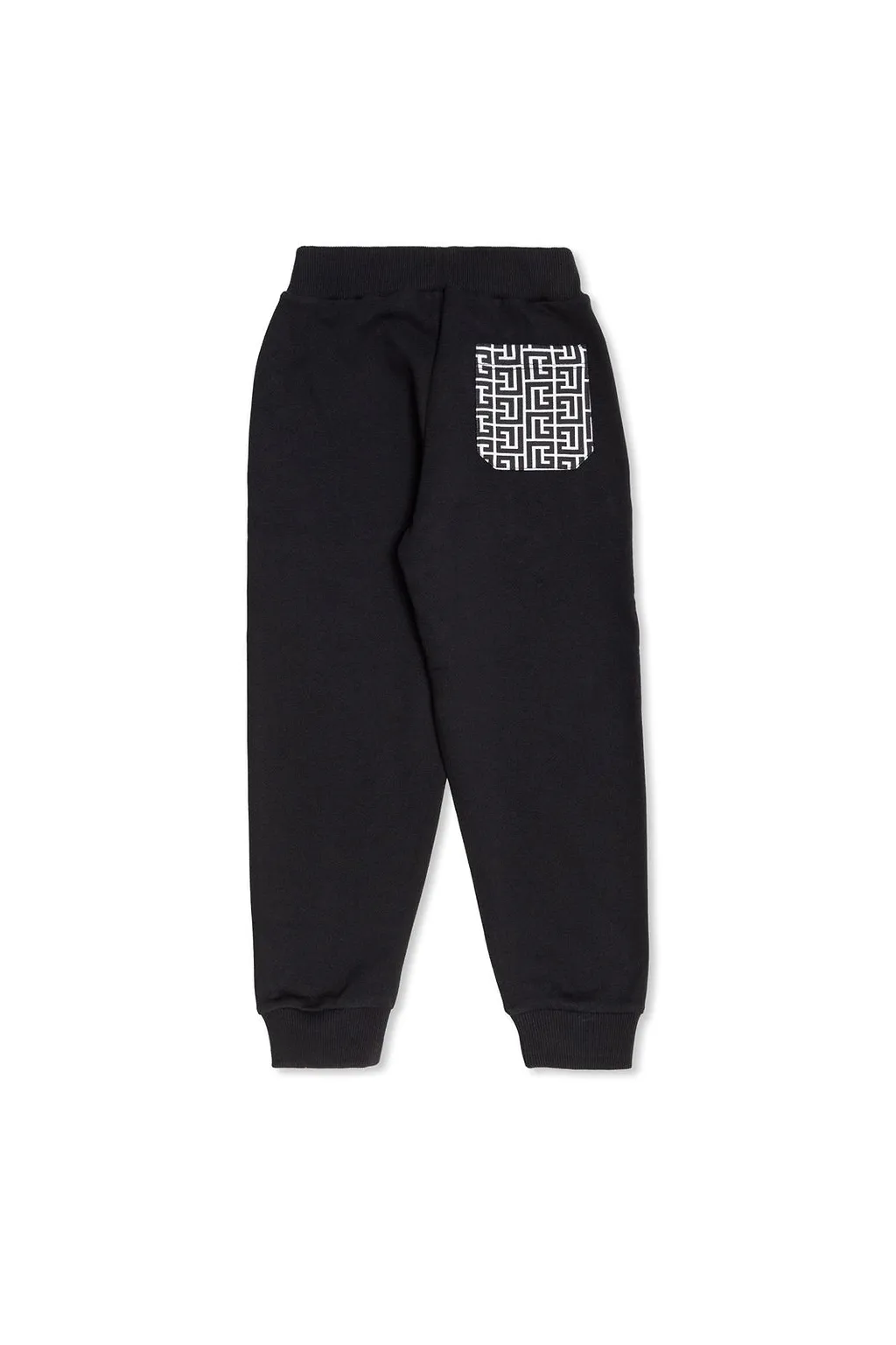 Balmain Kids Monogram Ribbed Cuff Sweatpants