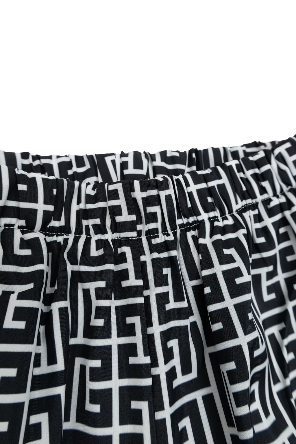 Balmain Kids Printed Pb Monogram Swim Shorts