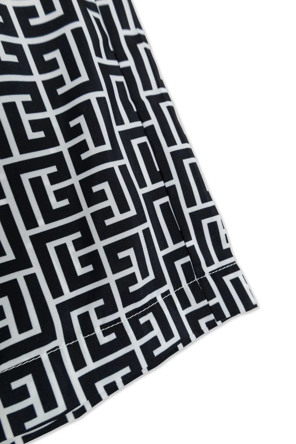 Balmain Kids Printed Pb Monogram Swim Shorts
