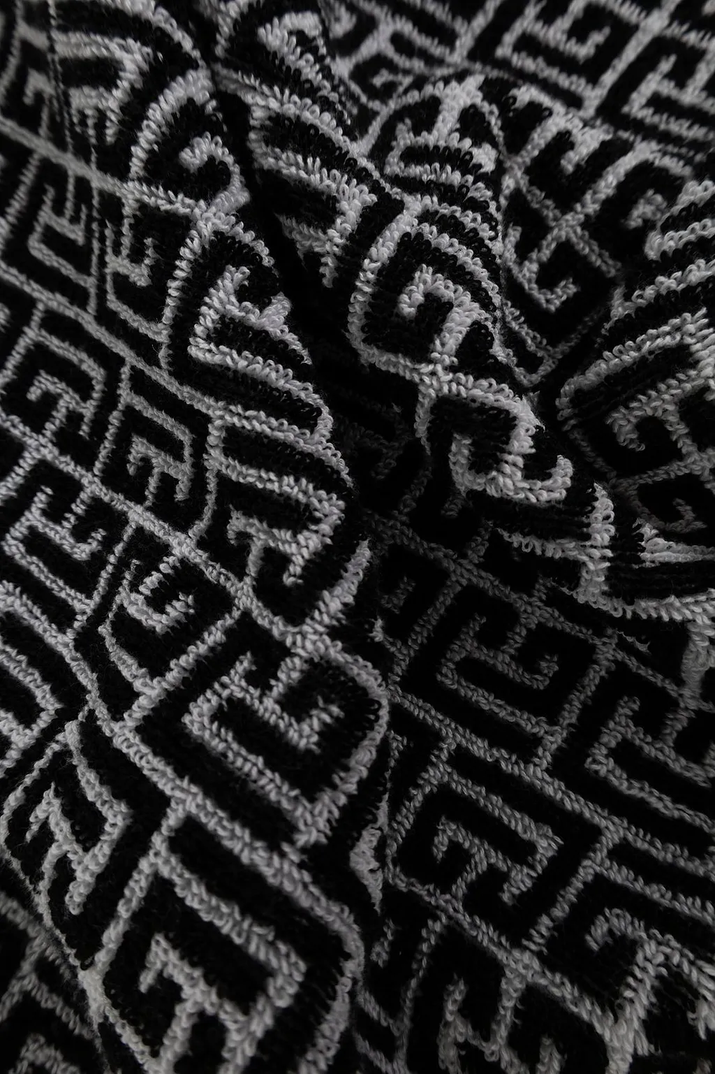 Balmain Kids Monogram-Pattern Bath Towel
