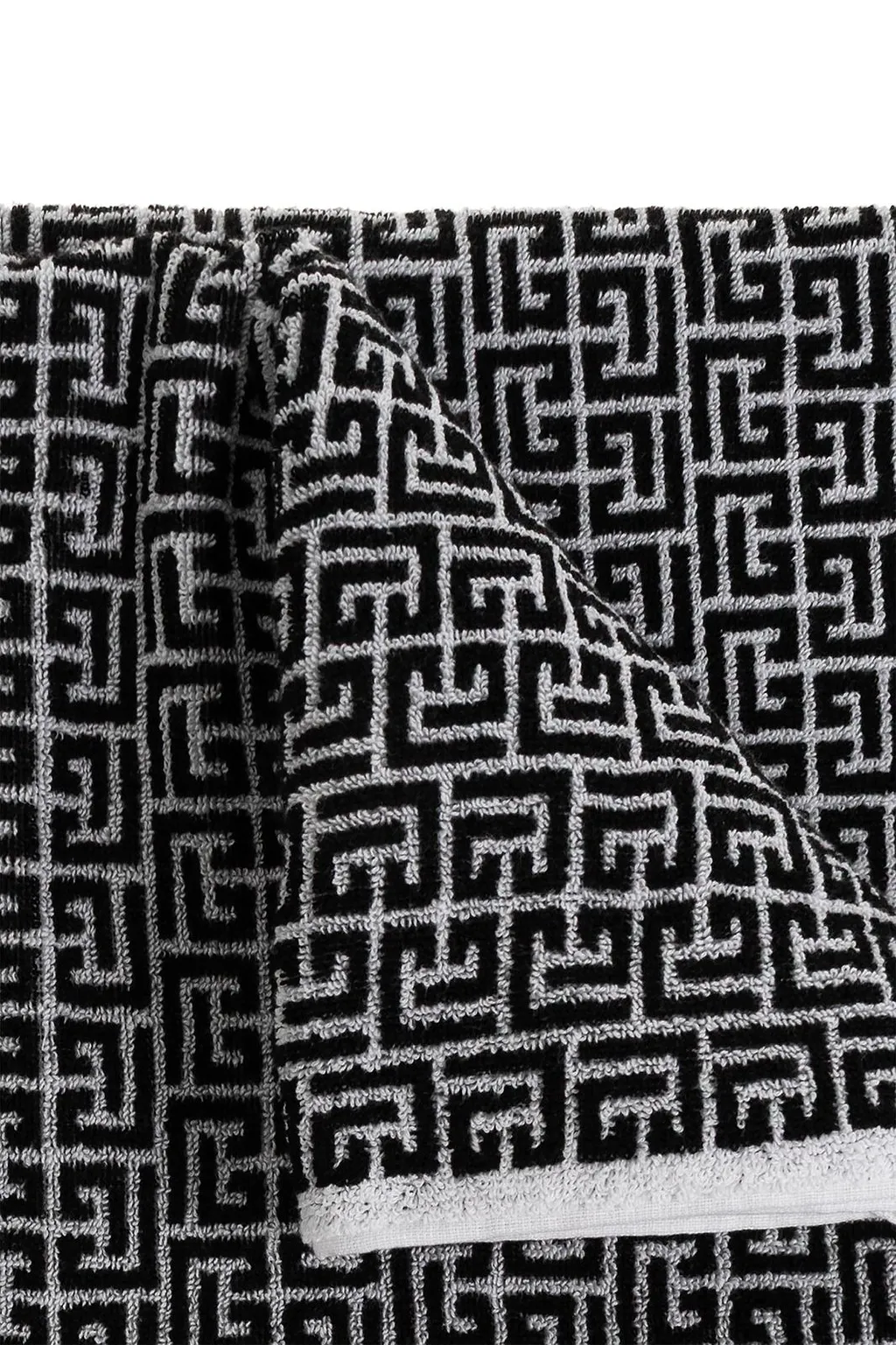 Balmain Kids Monogram-Pattern Bath Towel