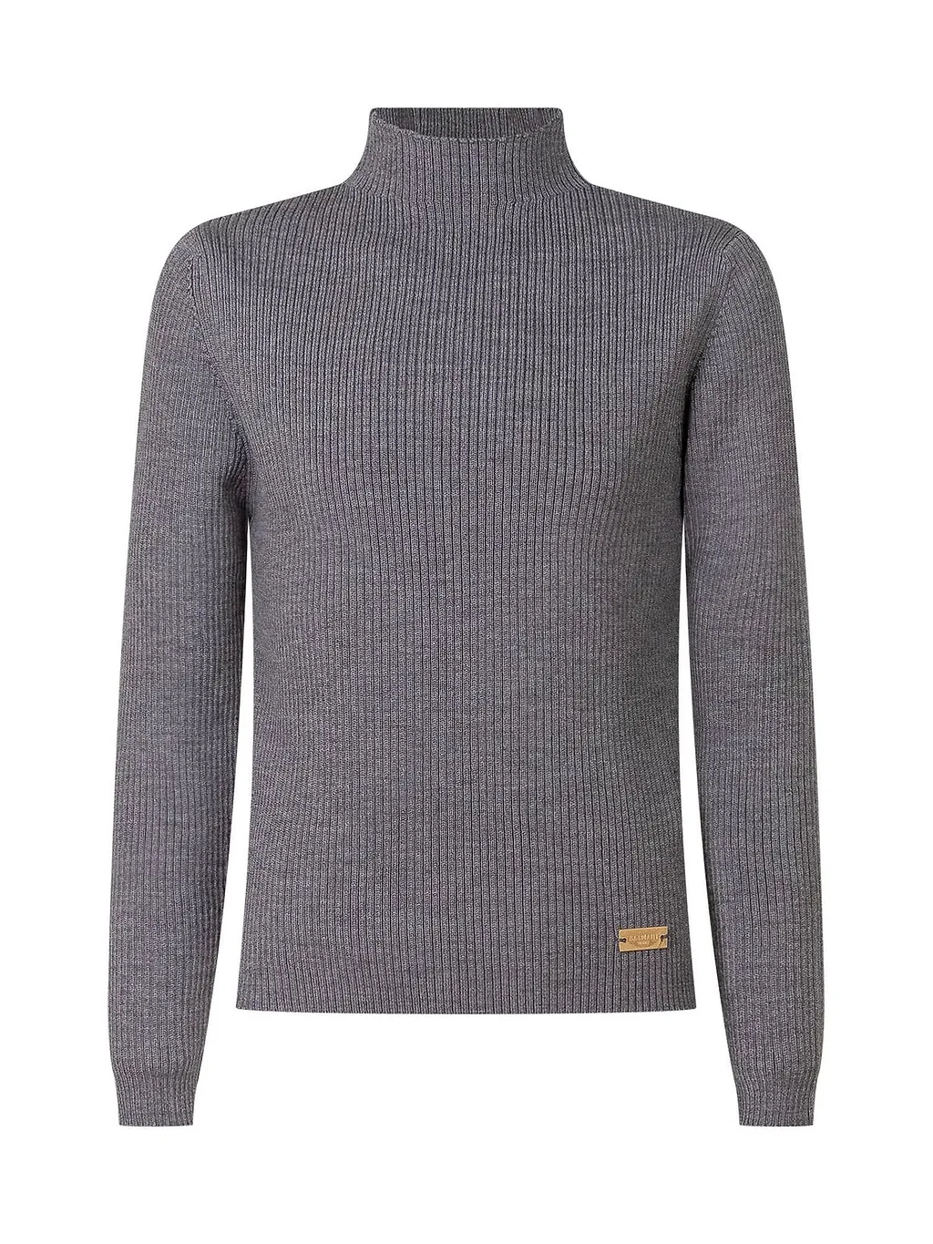 Balmain Kids Ribbed Mock-Neck Knitted Sweater