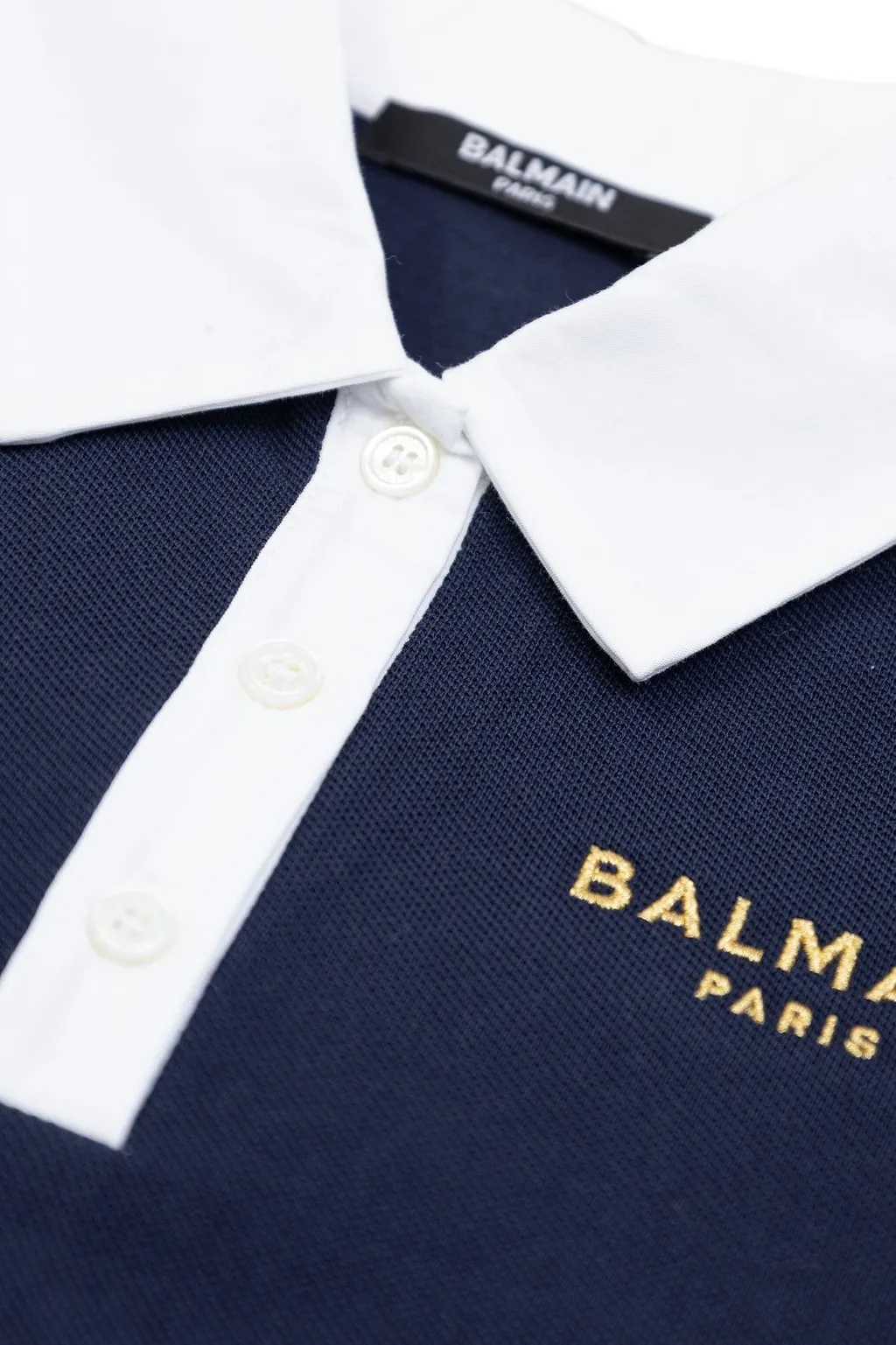 Balmain Kids Ruffled Hem Polo Dress