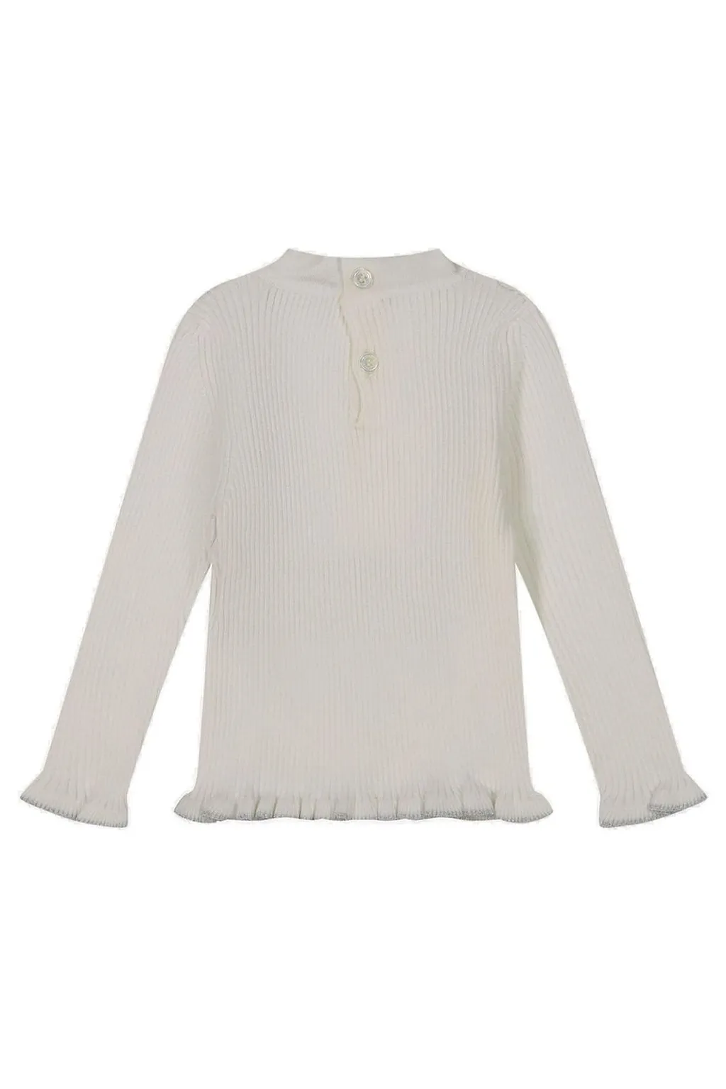 Balmain Kids Ruffled Trim Crewneck Jumper