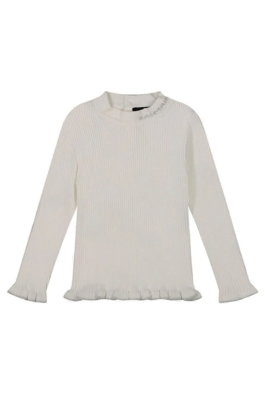 Balmain Kids Ruffled Trim Crewneck Jumper