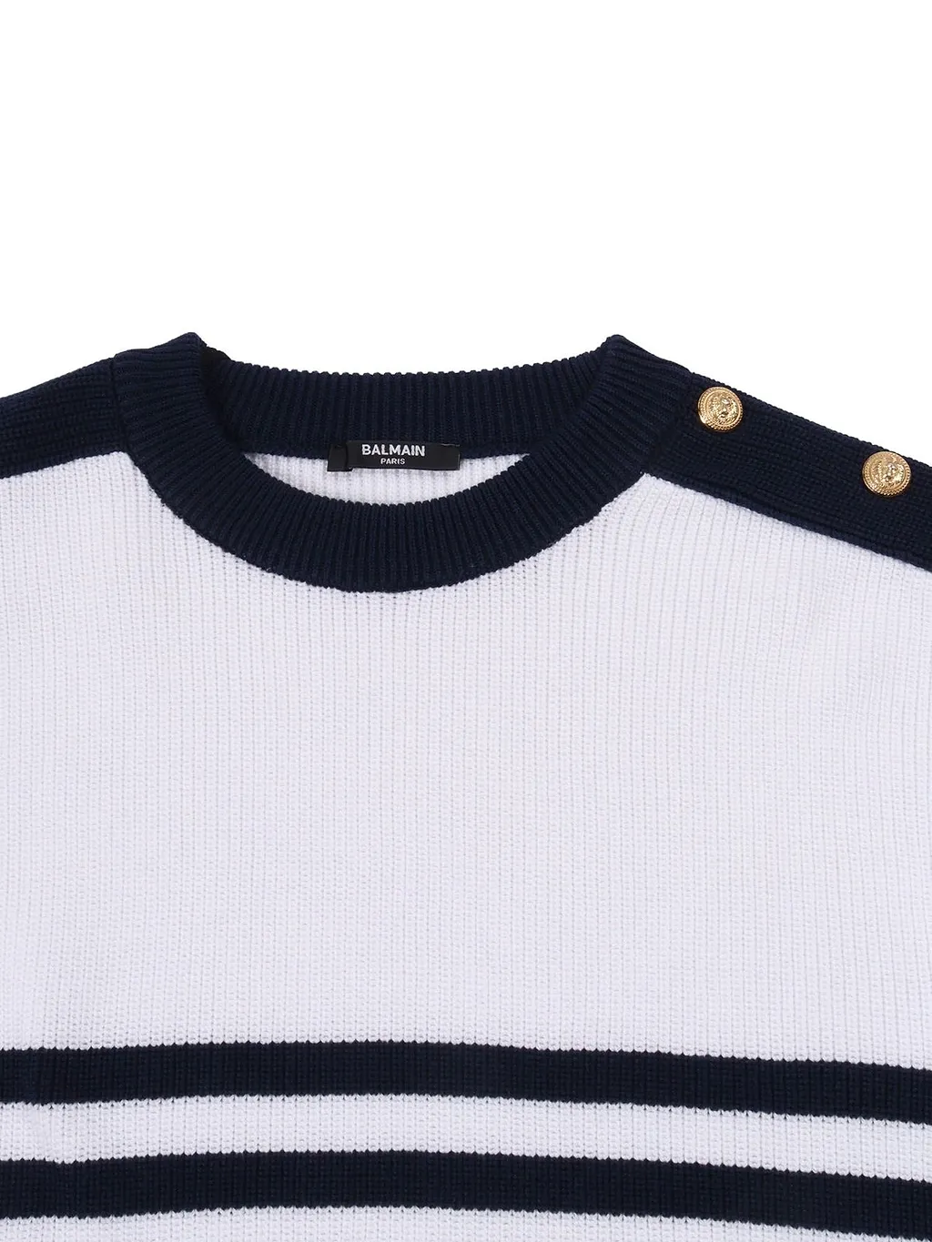 Balmain Kids Striped Crewneck Jumper