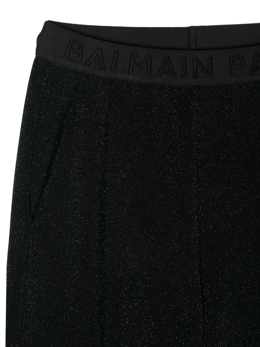 Balmain Kids Sparkle Jersey Trousers