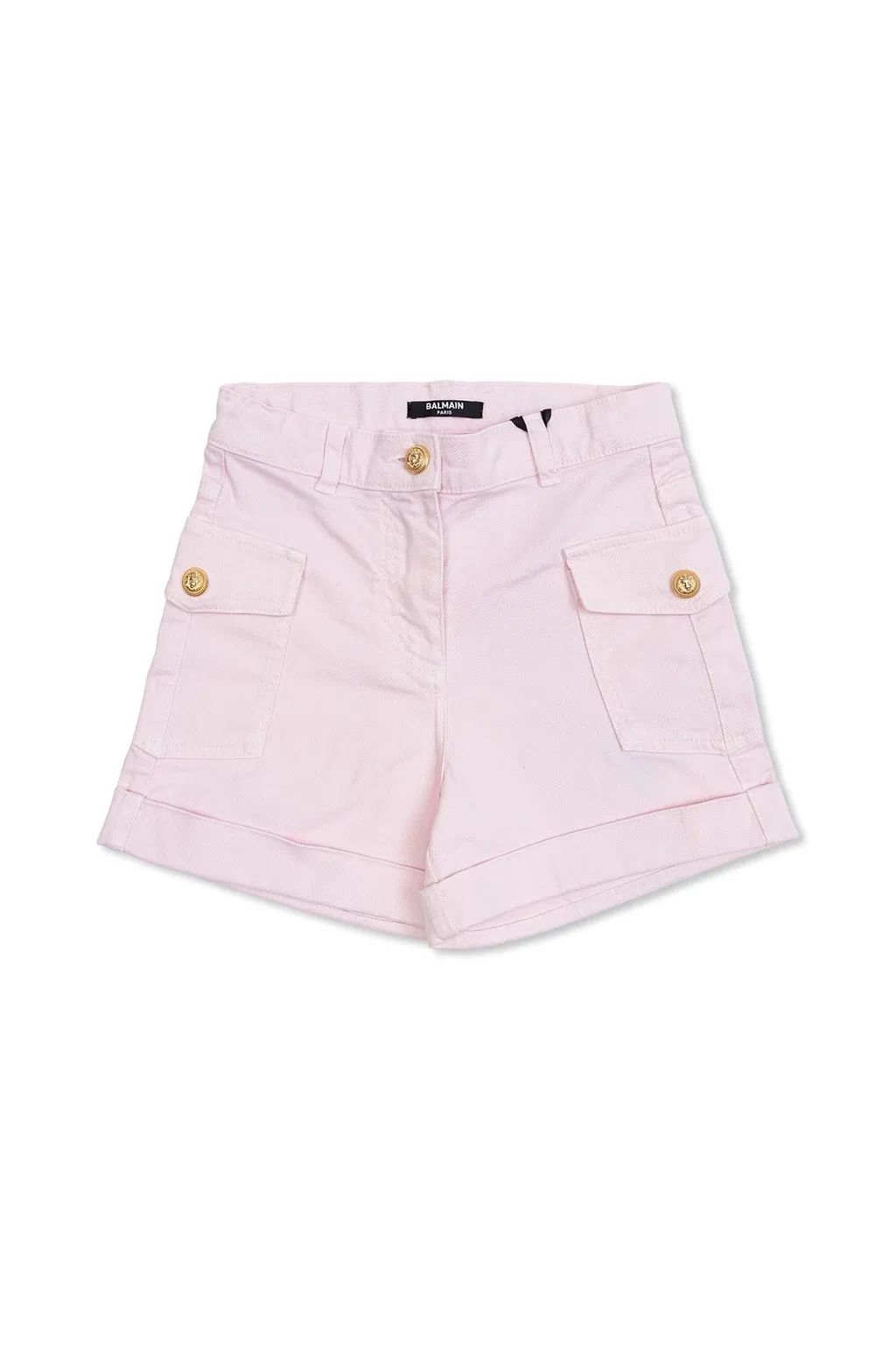 Balmain Kids Turn-Up Hem Cargo Shorts