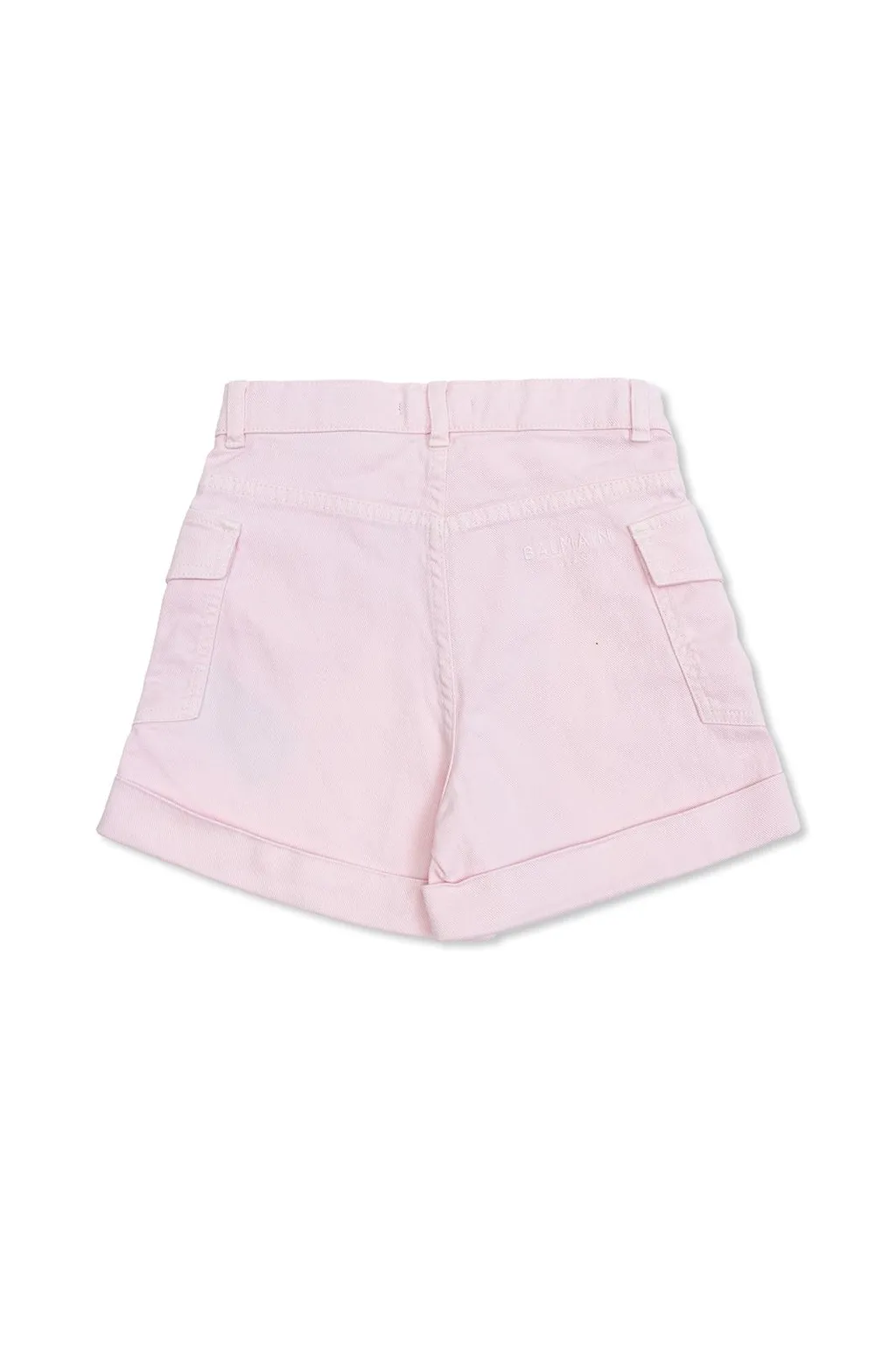Balmain Kids Turn-Up Hem Cargo Shorts