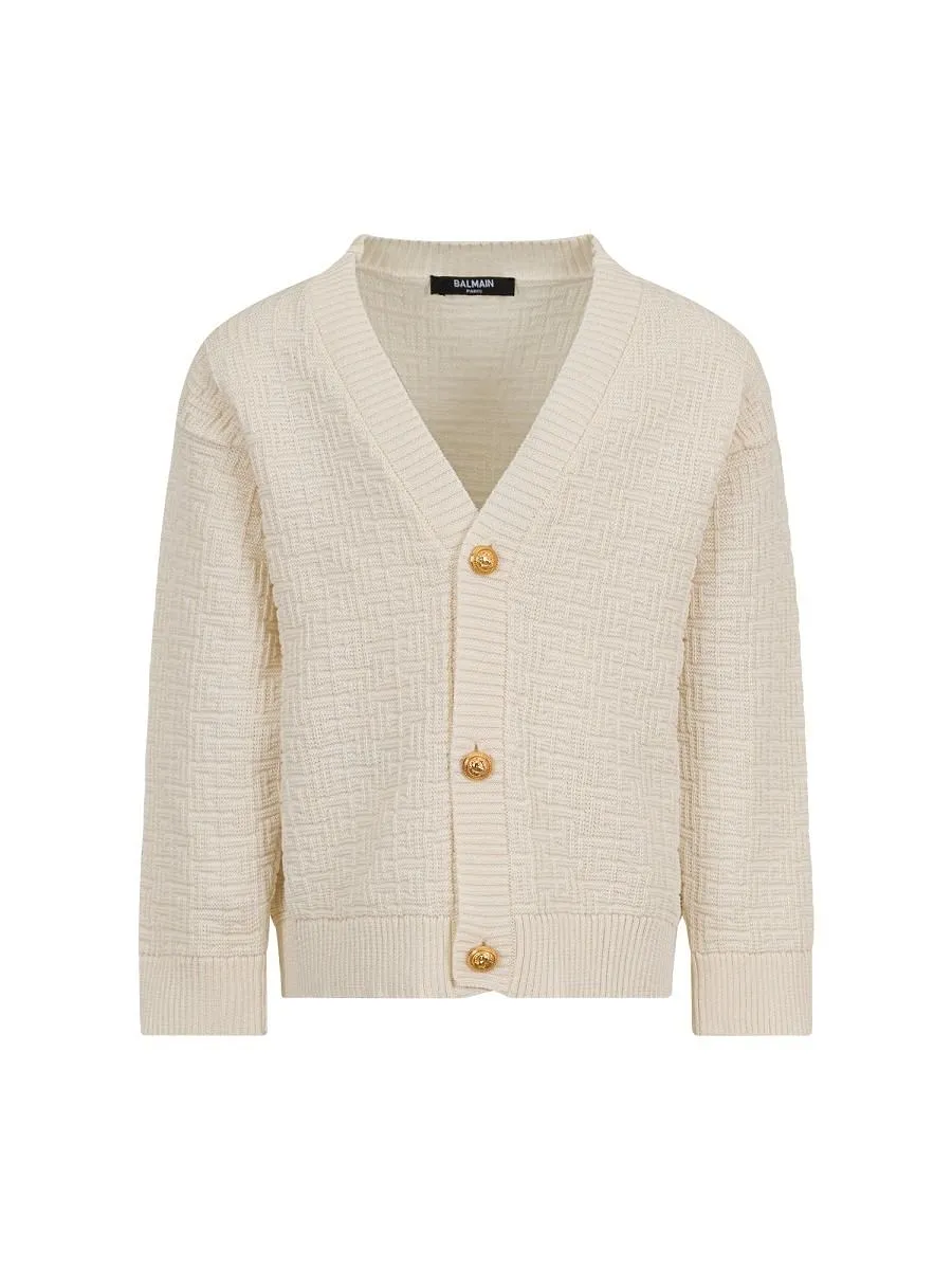 Balmain Kids V-Neck Cardigan