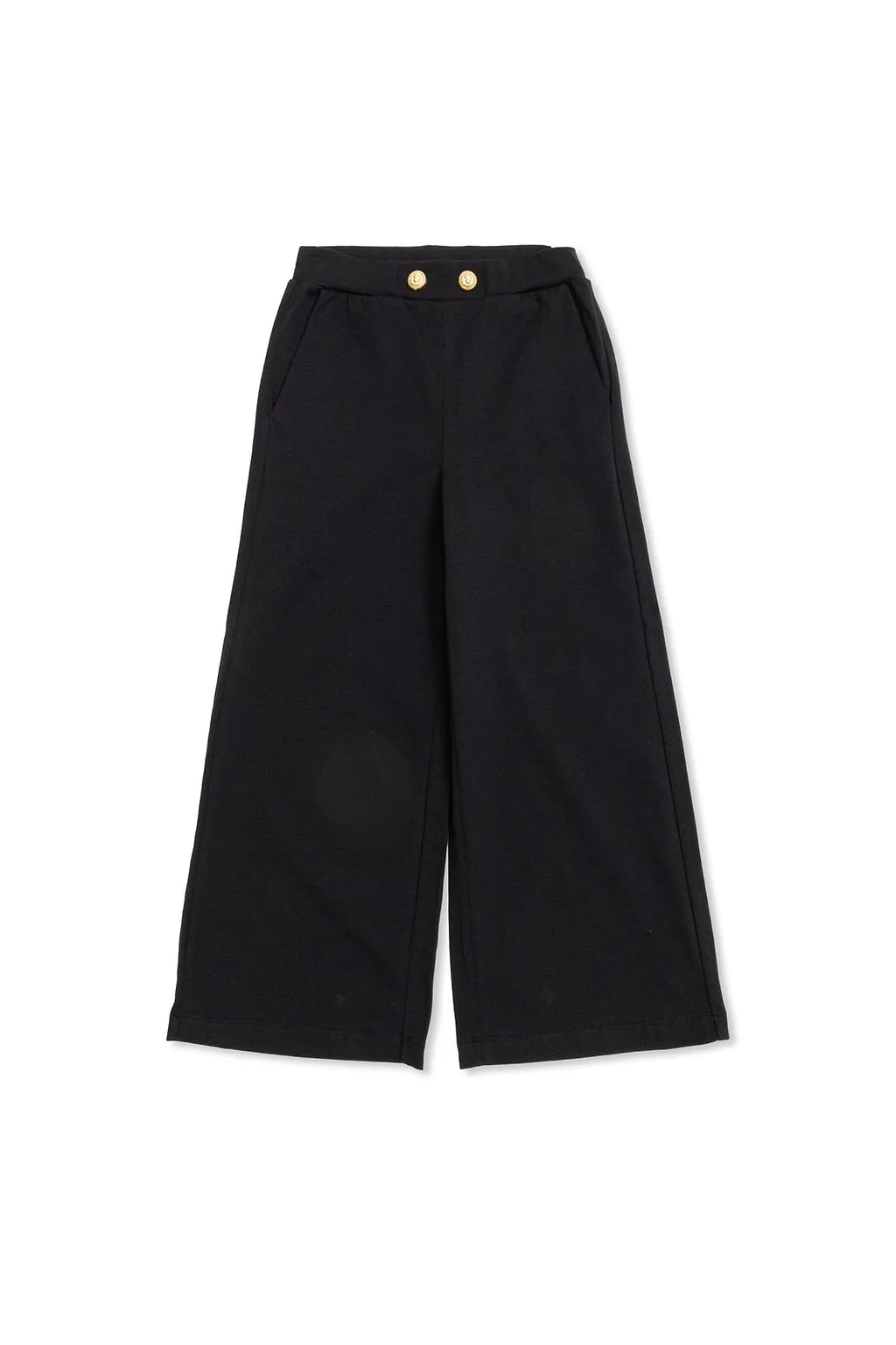 Balmain Kids Button Detailed Wide Leg Trousers