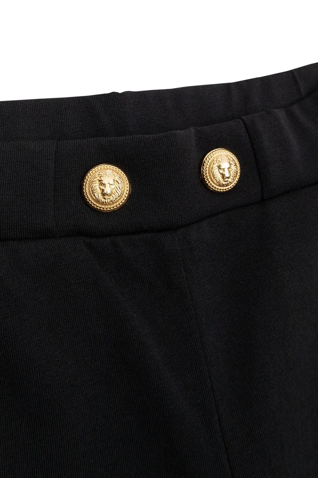 Balmain Kids Button Detailed Wide Leg Trousers
