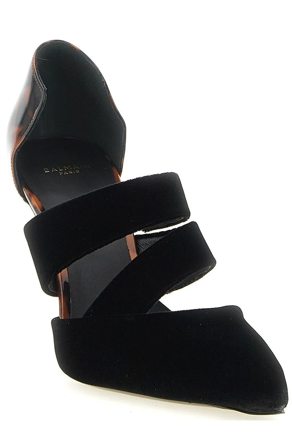 Balmain Asymmetric Strap Heeled Pumps