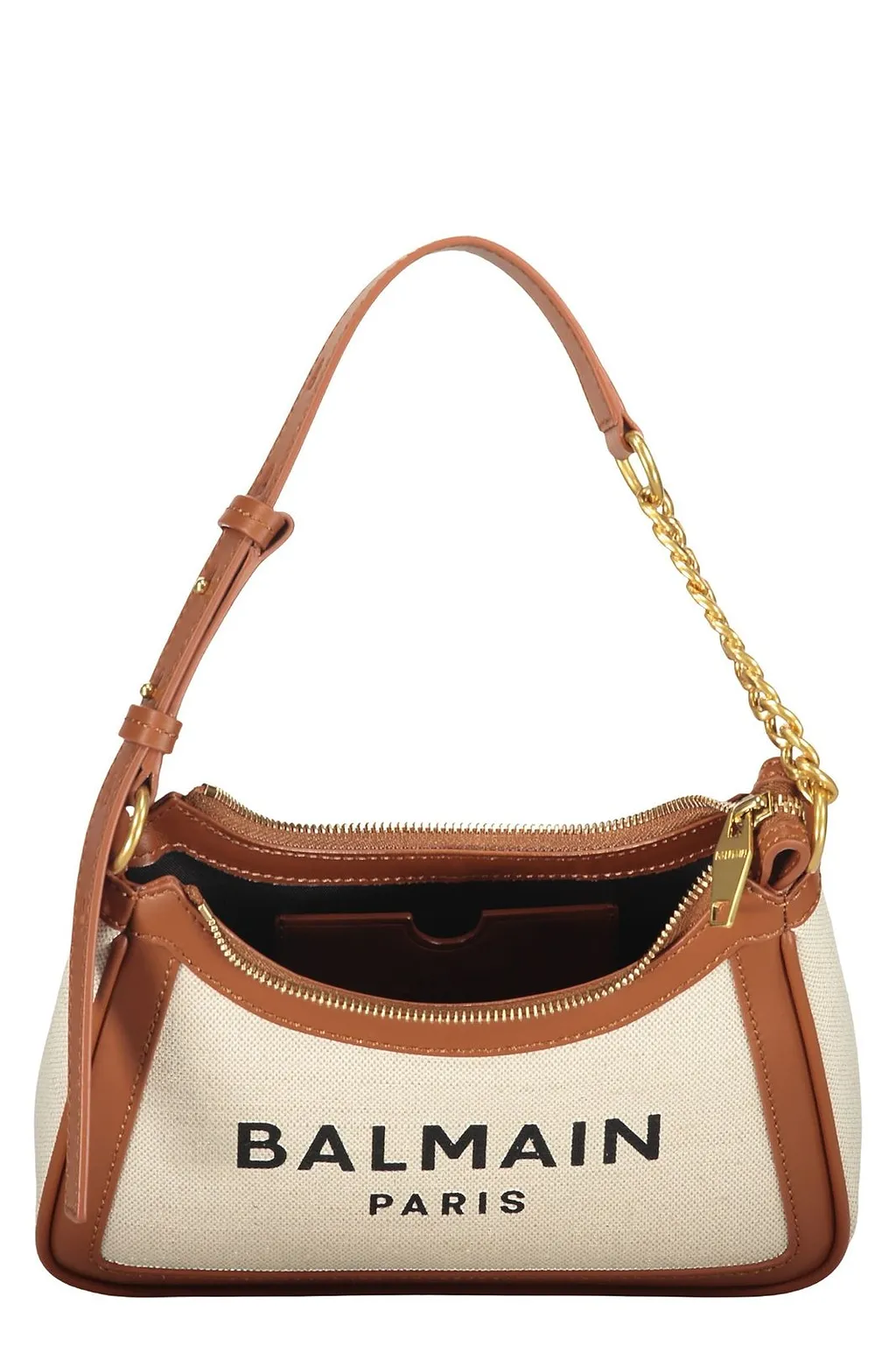 Balmain Logo Canvas Shoulder Bag