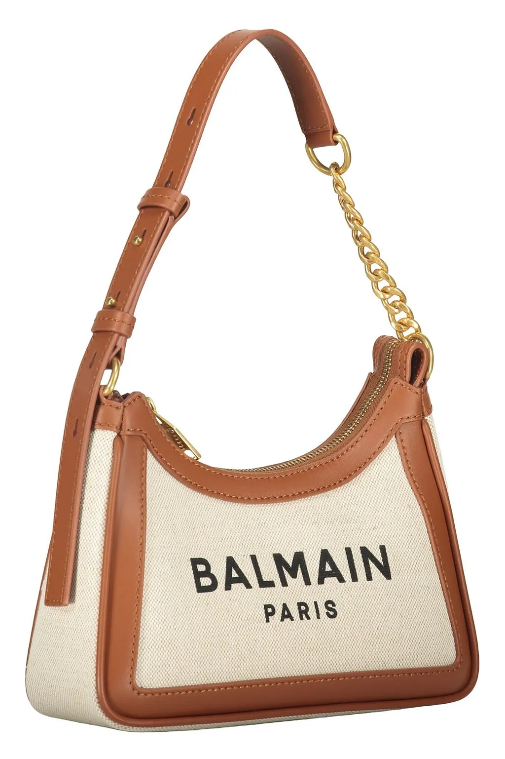 Balmain Logo Canvas Shoulder Bag