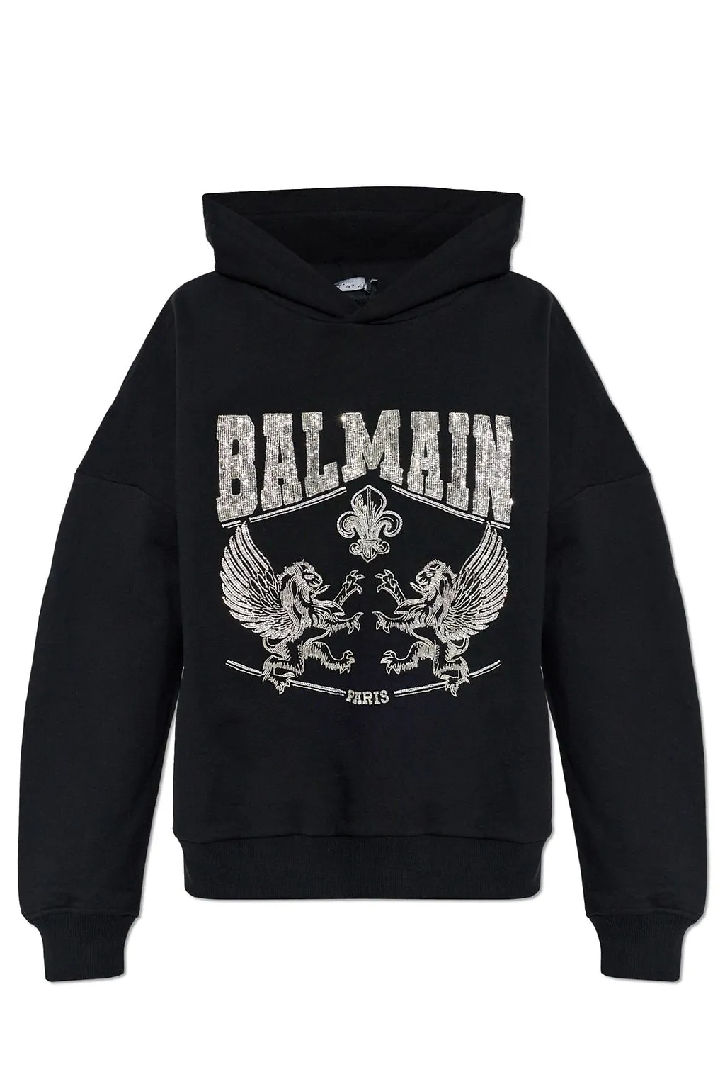 Balmain Logo Embellished Hoodie