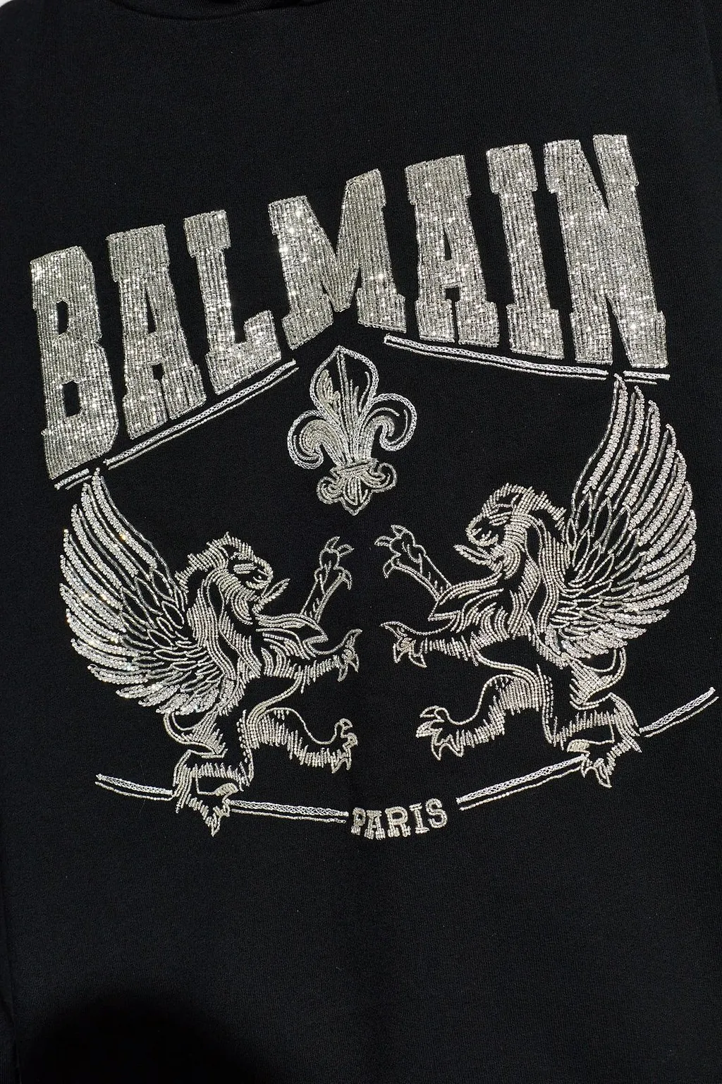 Balmain Logo Embellished Hoodie