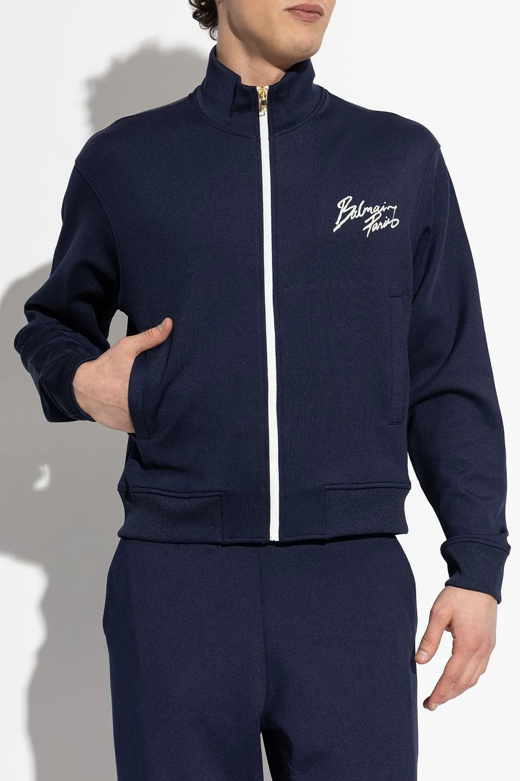 Balmain Logo Detailed Zip-Up Sweatshirt