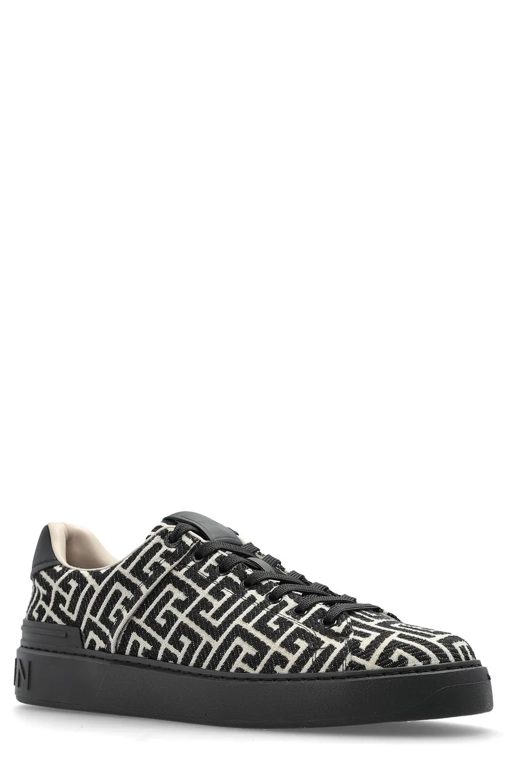 Balmain B Court Monogram Low-Top Sneakers