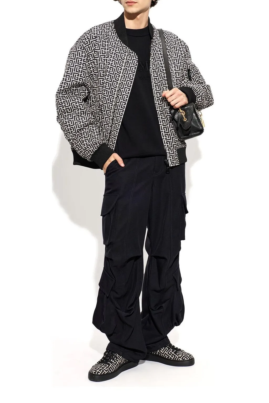 Balmain B Court Monogram Low-Top Sneakers