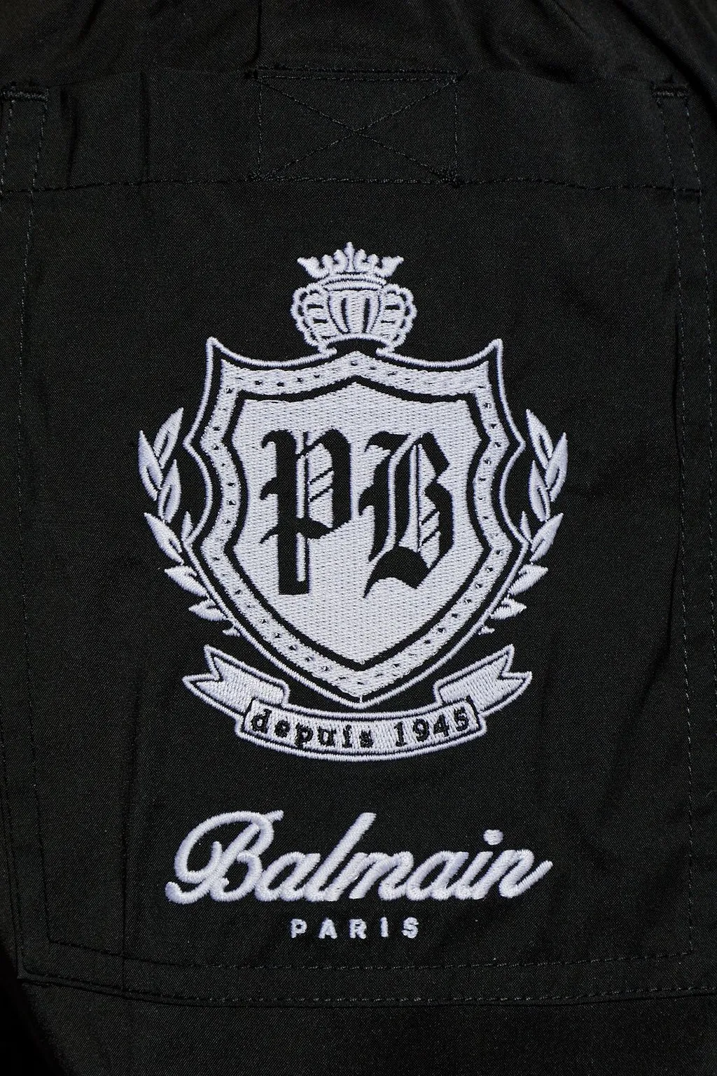 Balmain Logo Embroidered Drawstring Swim Shorts