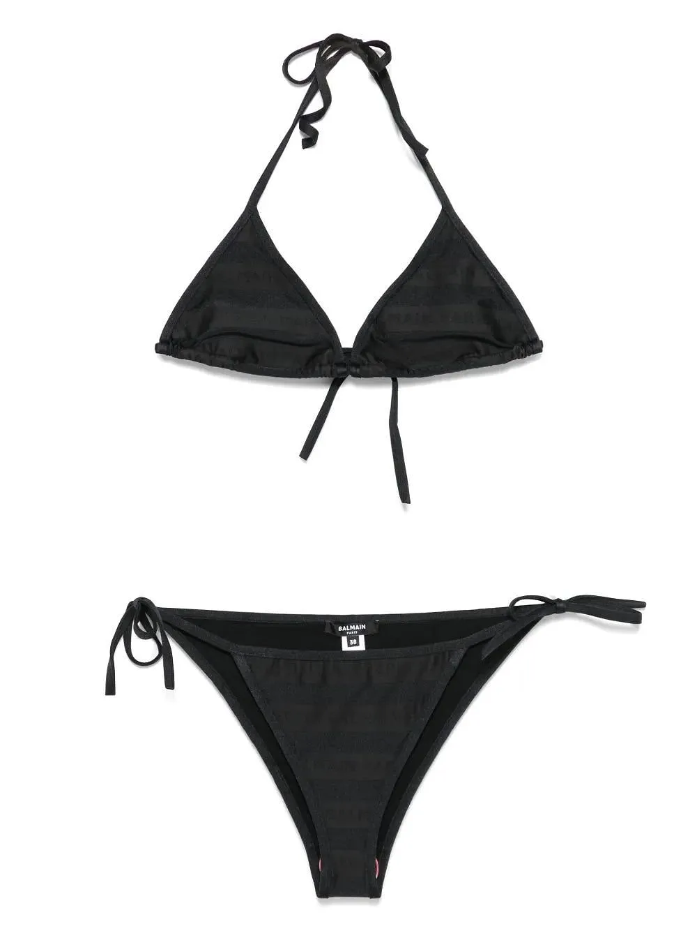 Balmain Logo Printed Two-Piece Bikini Set