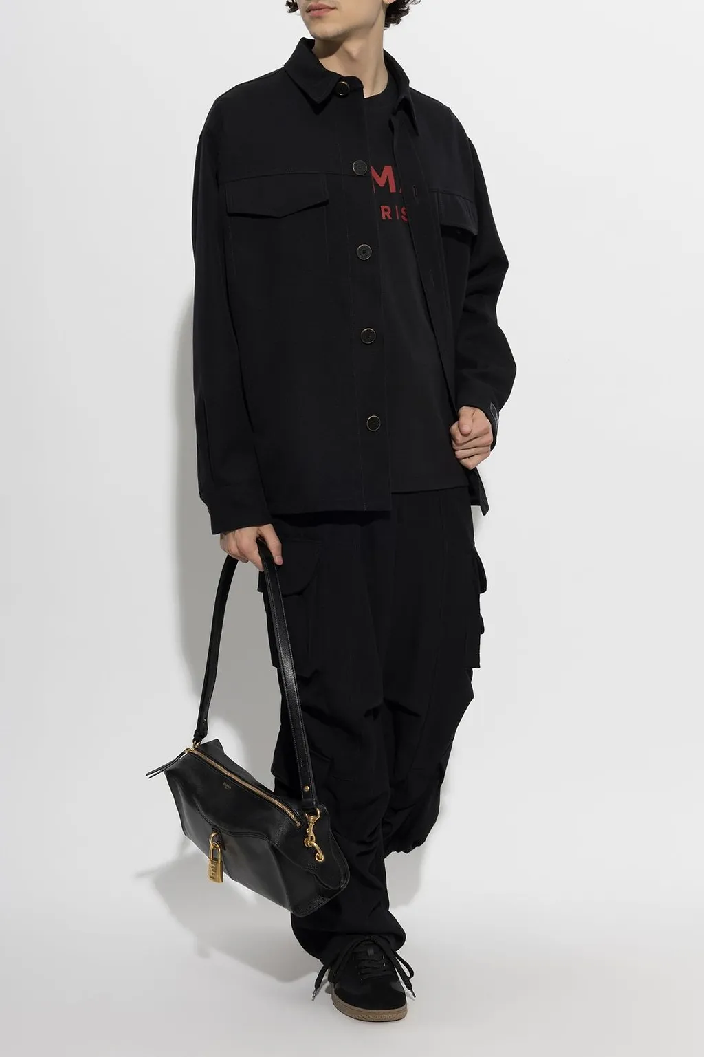 Balmain Button-Front Shirt Jacket