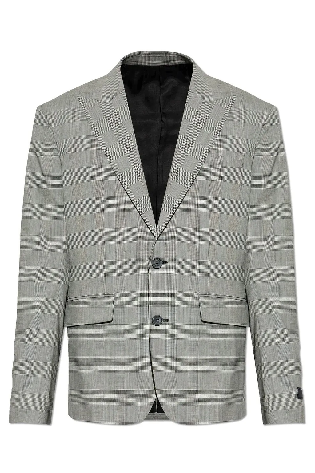 Balmain Checked Pattern Single Breasted Blazer