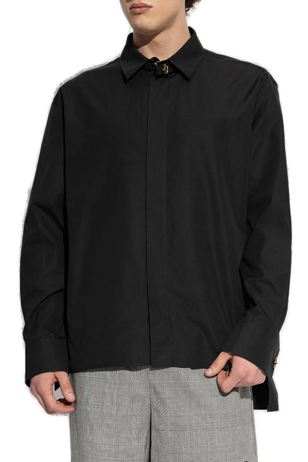 Balmain Asymmetric Poplin Shirt