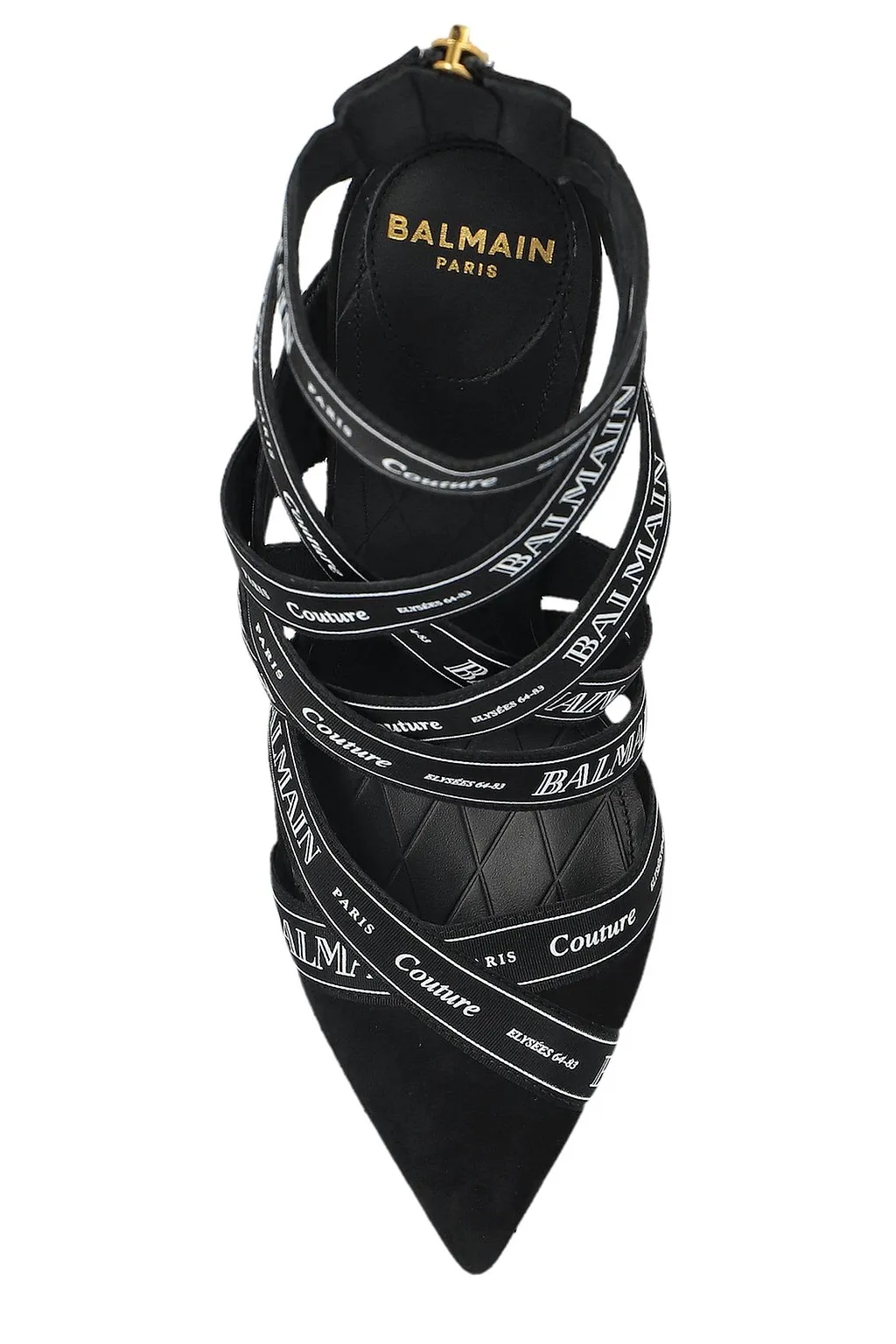 Balmain Couture Ribbon Crossover Strap Pumps