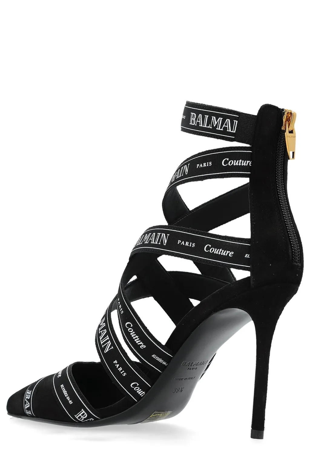 Balmain Couture Ribbon Crossover Strap Pumps