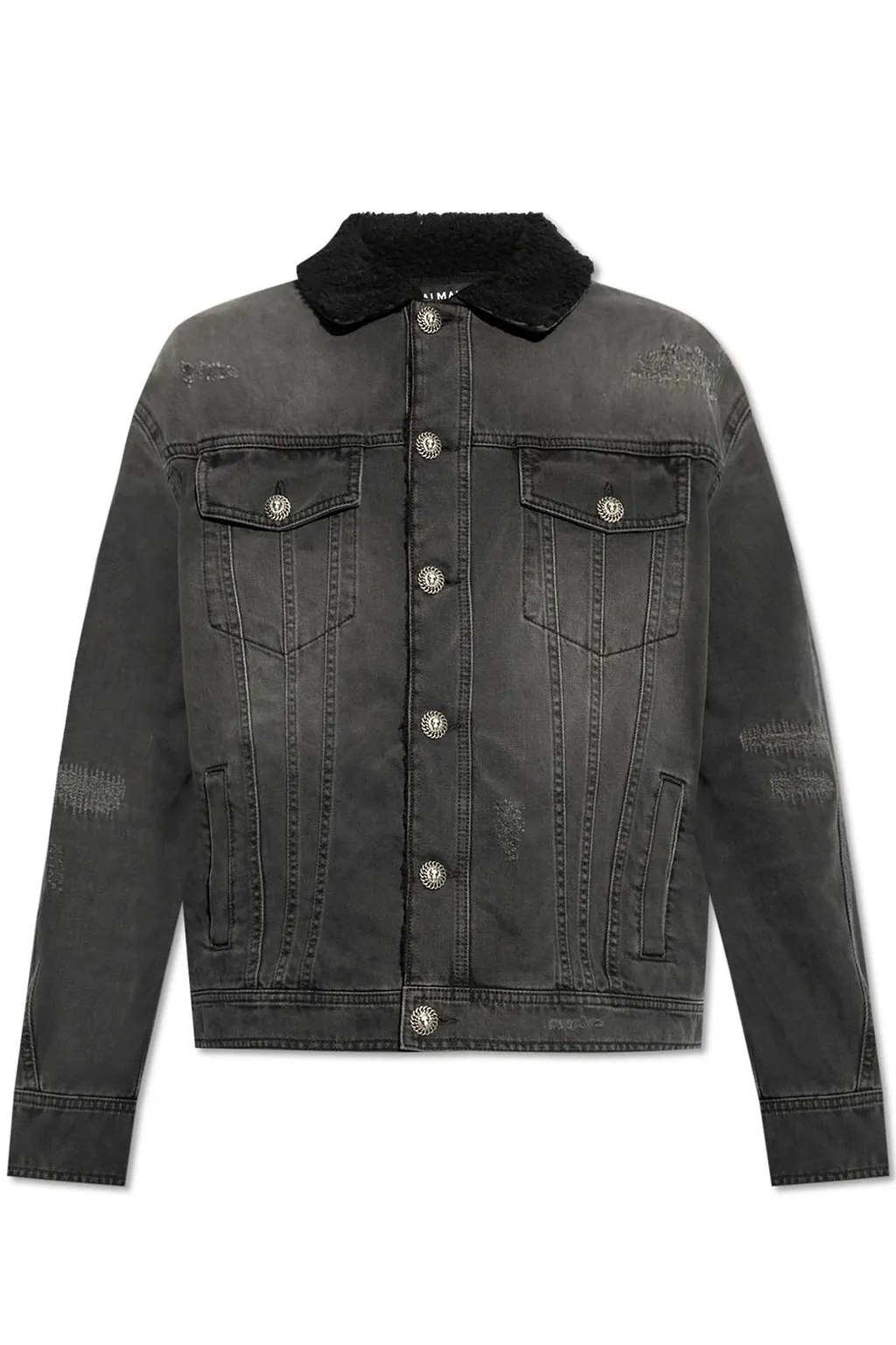 Balmain Distressed Denim Jacket