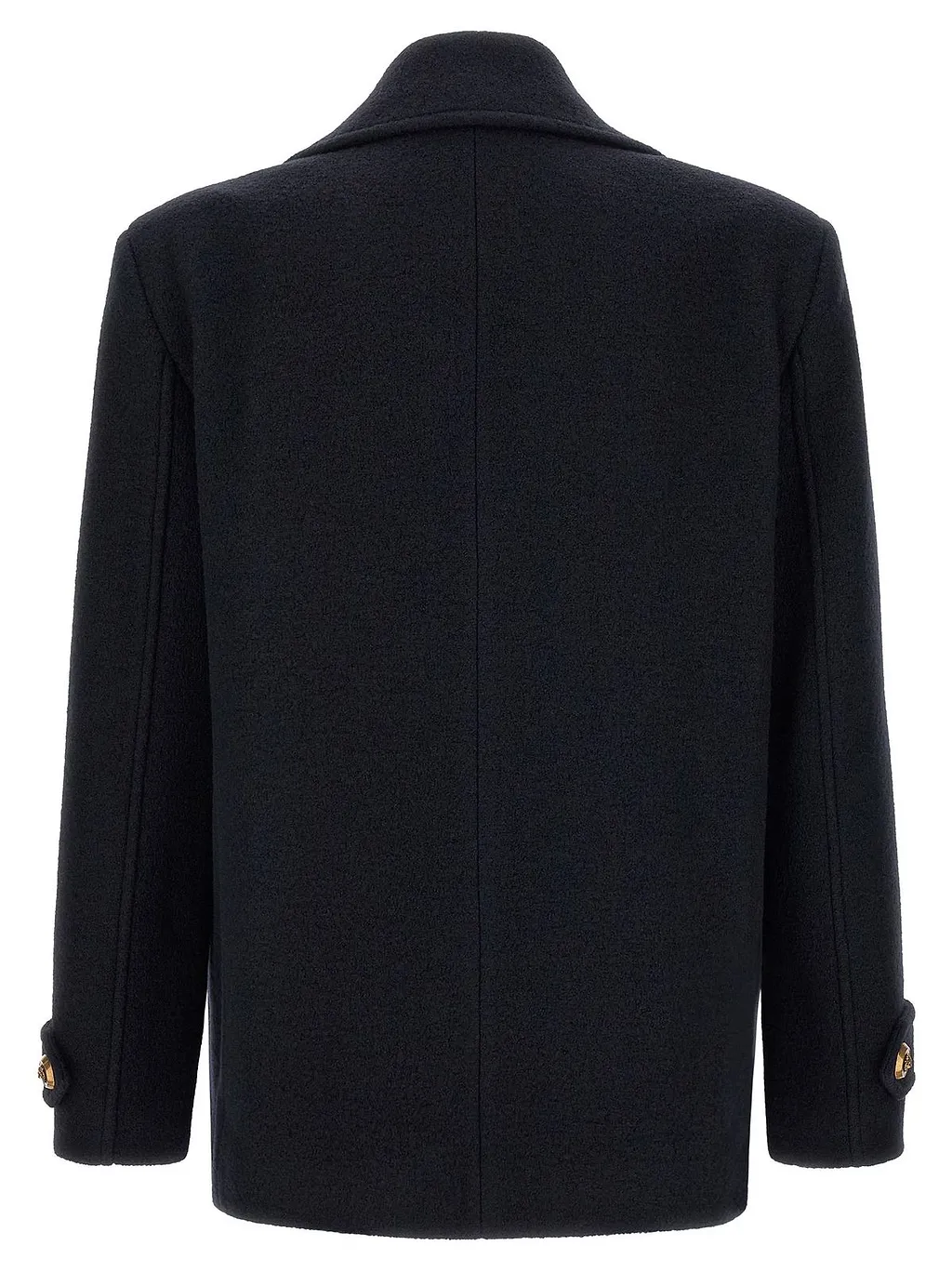 Balmain Double Breasted Button-Up Peacoat