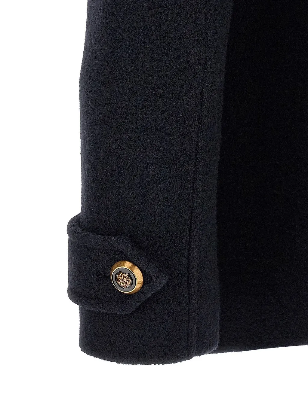 Balmain Double Breasted Button-Up Peacoat