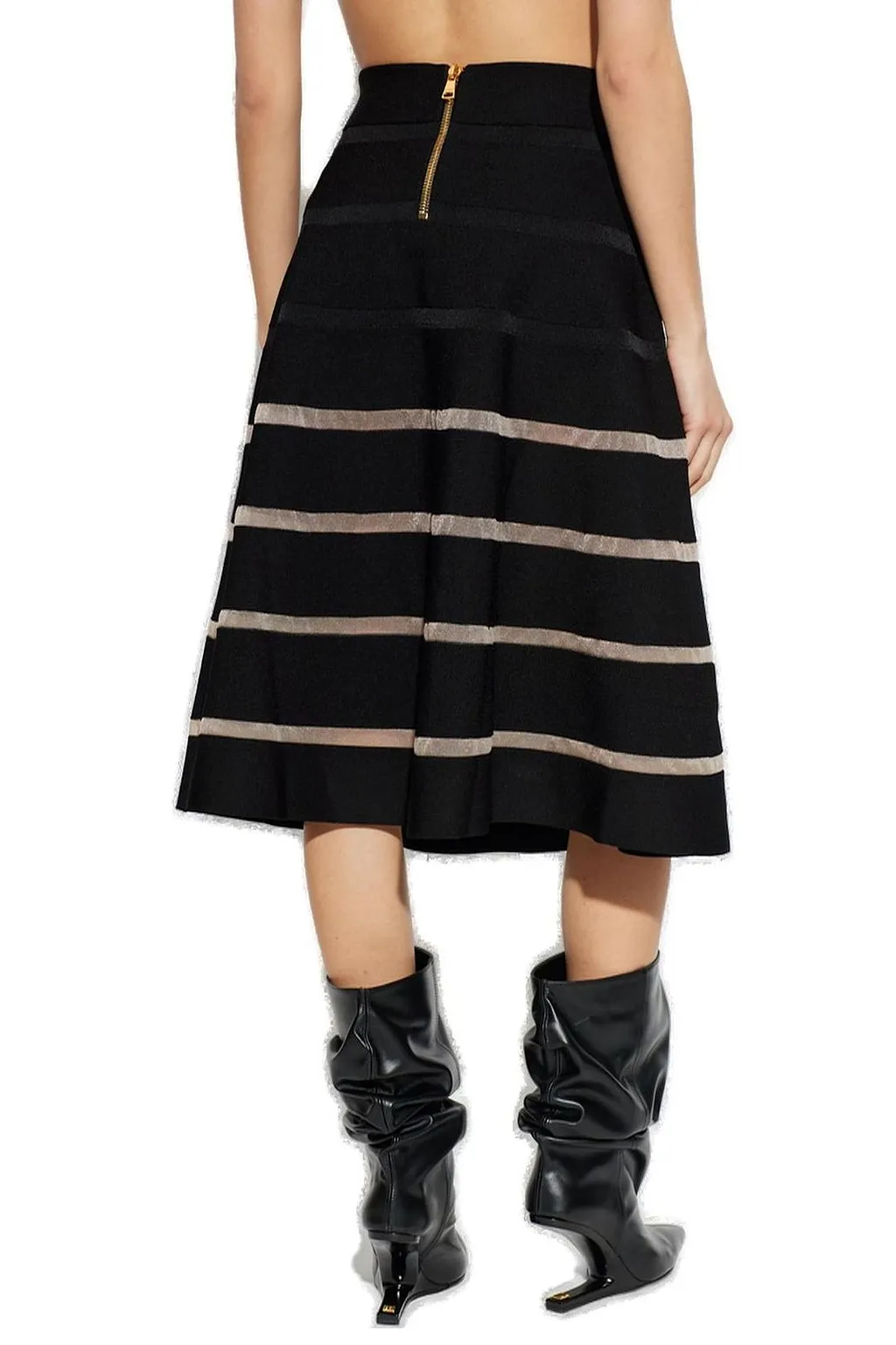 Balmain Panelled Flared Skirt