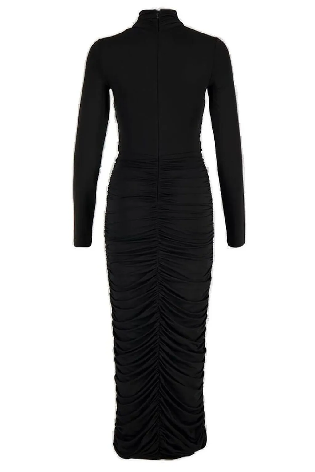 Balmain Pleated Jersey Midi Dress