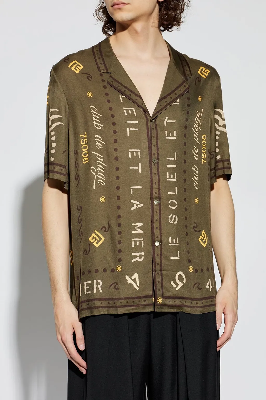 Balmain Printed Short Sleeve Shirt