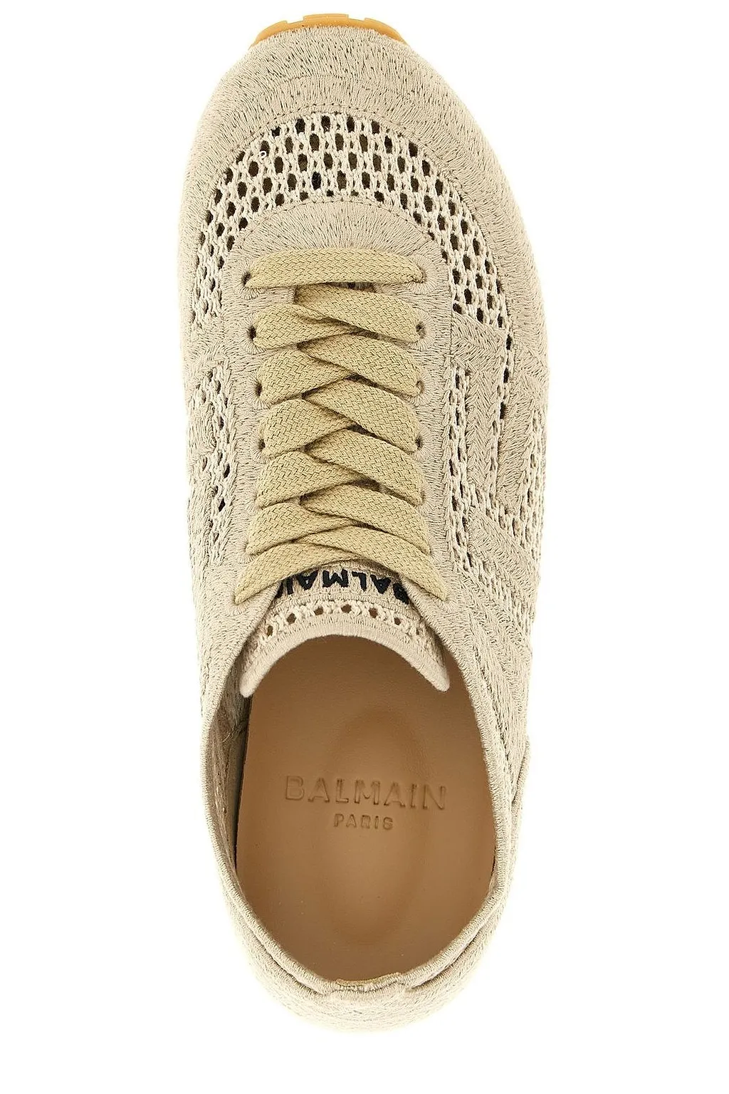Balmain Racer 45 Macramé Low-Top Sneakers