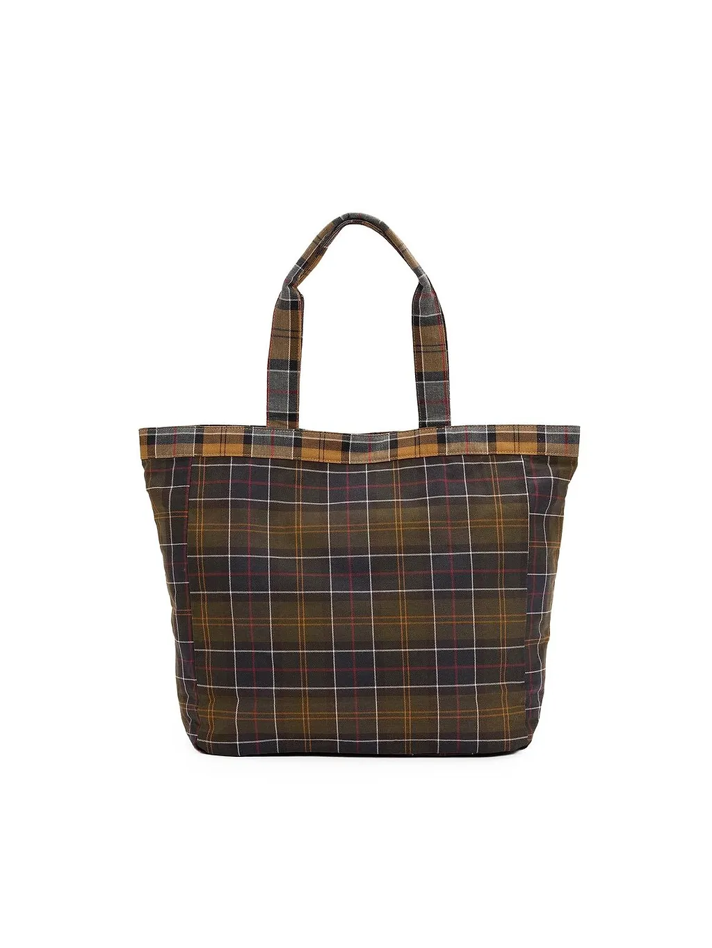 Barbour Heart Logo Check Tote Bag