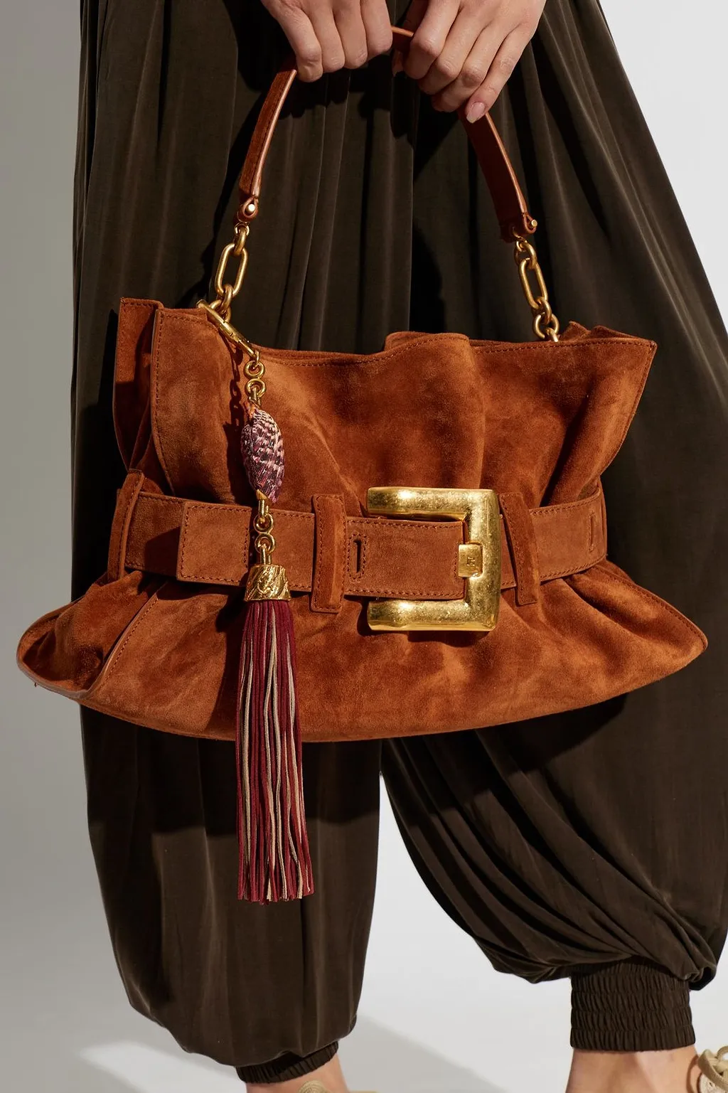 Balmain Shell Tassel Bag Keychain