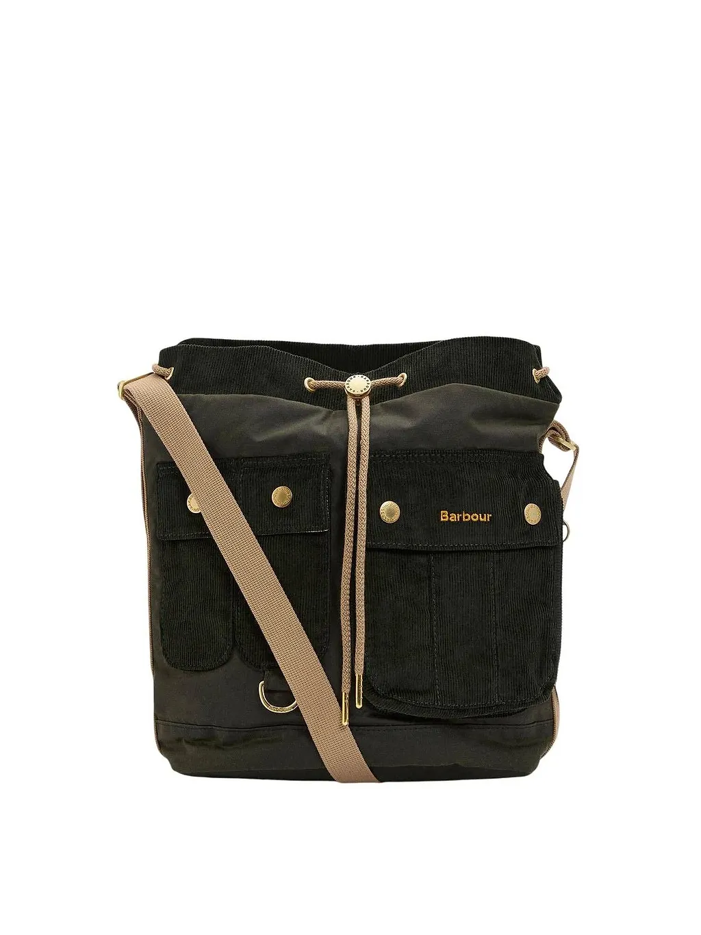 Barbour Logo Embroidered Drawstring Tote Bag