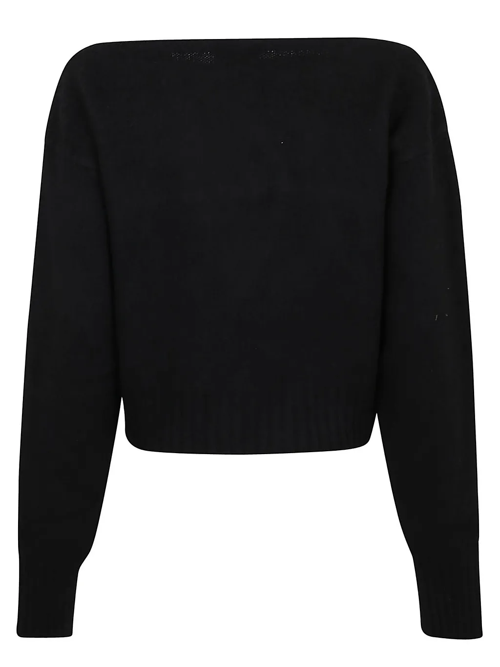 Balmain Slash-Neck Fine Knit Jumper