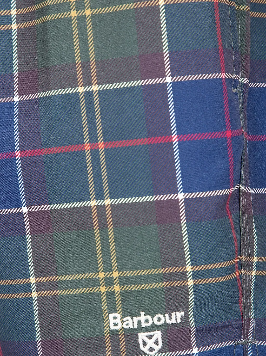 Barbour Checkered Drawstring Swim Shorts