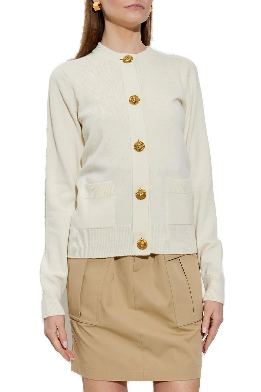 Balmain Button-Front Pocket Cardigan
