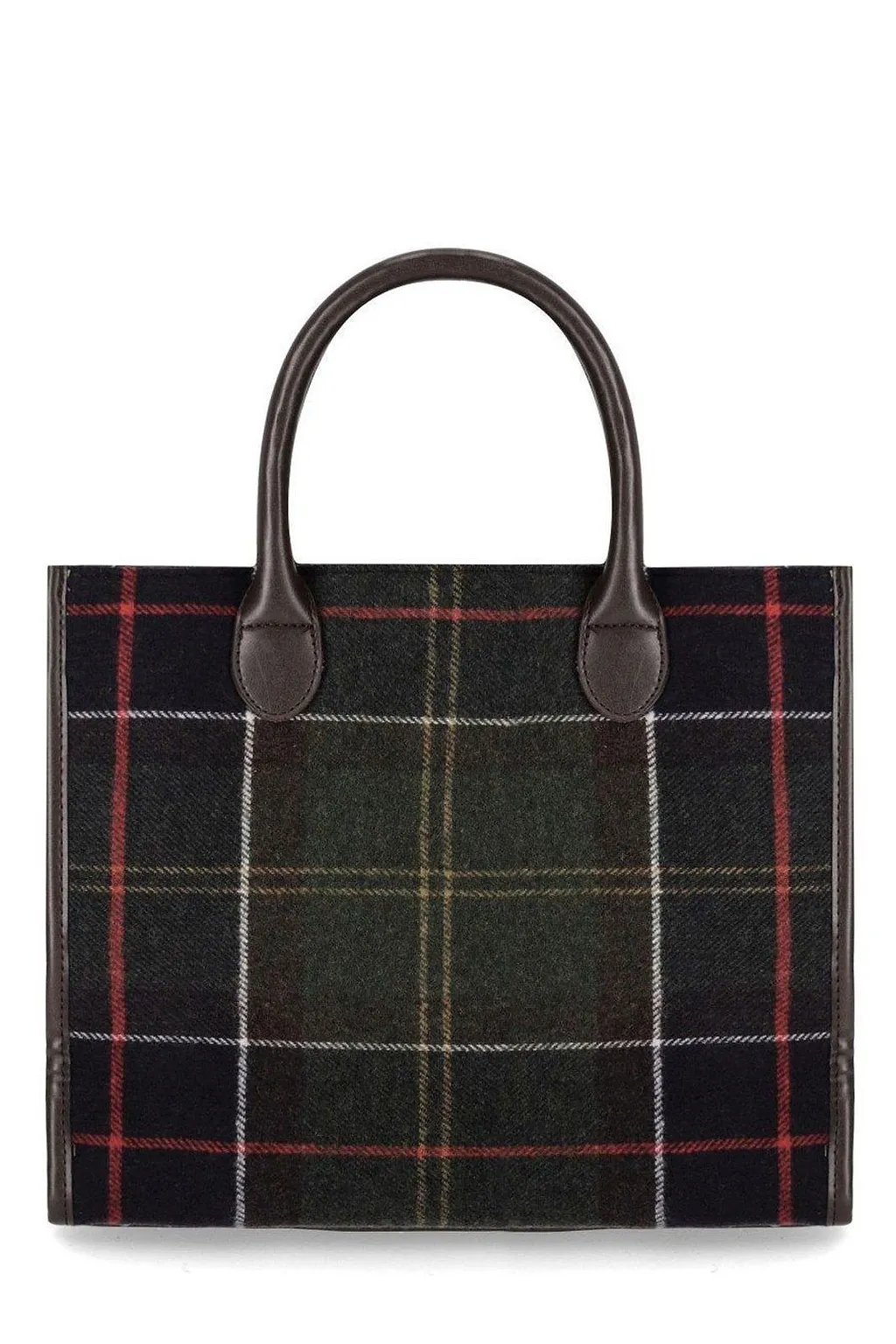 Barbour Logo-Patch Checked Tote Bag