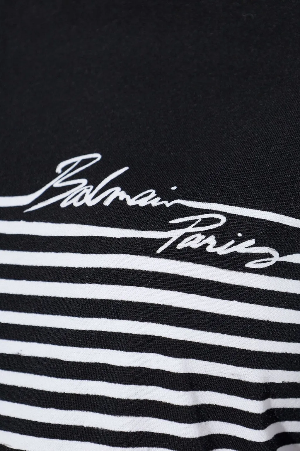 Balmain Striped Long-Sleeve Top